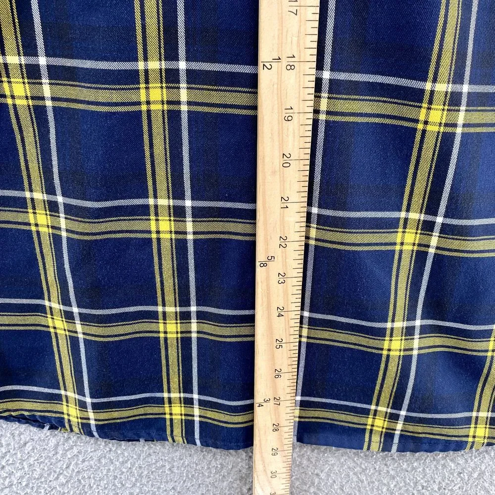 The‎ North Face Shirt Men's Small Navy Yellow Plaid Preppy Outdoor Gorpcore Camp